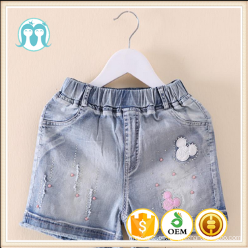 2018 oem service sweet girl clothing último diseño pantalones vaqueros para niña